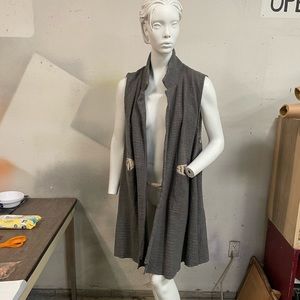 Les Ours lined long (reversible) vest